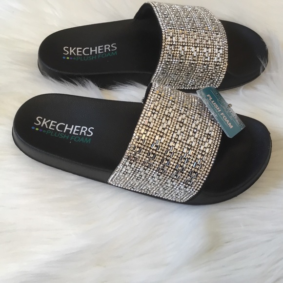 skechers bling slides